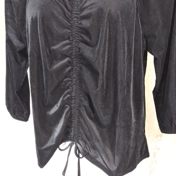 Cato Black Knit Square Neck Plus Top 14/16  NWT - Picture 2 of 6